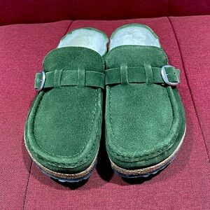 Birkenstock Buckley Shearling Mountain View Green Narrow Width Size 40